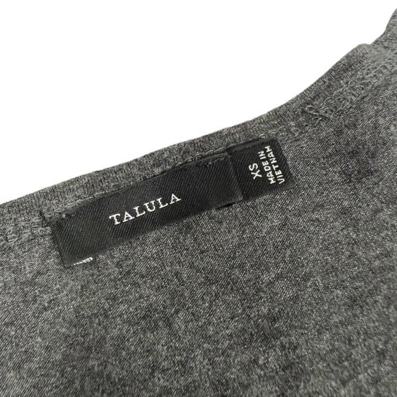 Aritzia Talula Shirt Grey Long Sleeve Scoop Neck Women's XS Casual Top Neutral - Picture 3 of 11